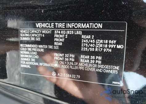 2002 Mercedes-Benz Cl 55 Amg из США, поврежденный, VIN WDBPJ73J12A029608